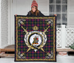 MacLennan Modern Tartan Crest Premium Quilt - Celtic Thistle Style