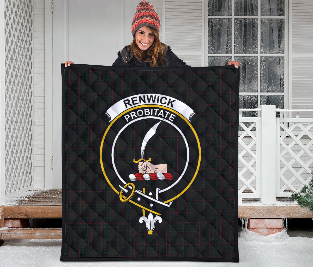 Renwick Family Tartan Crest Quilt