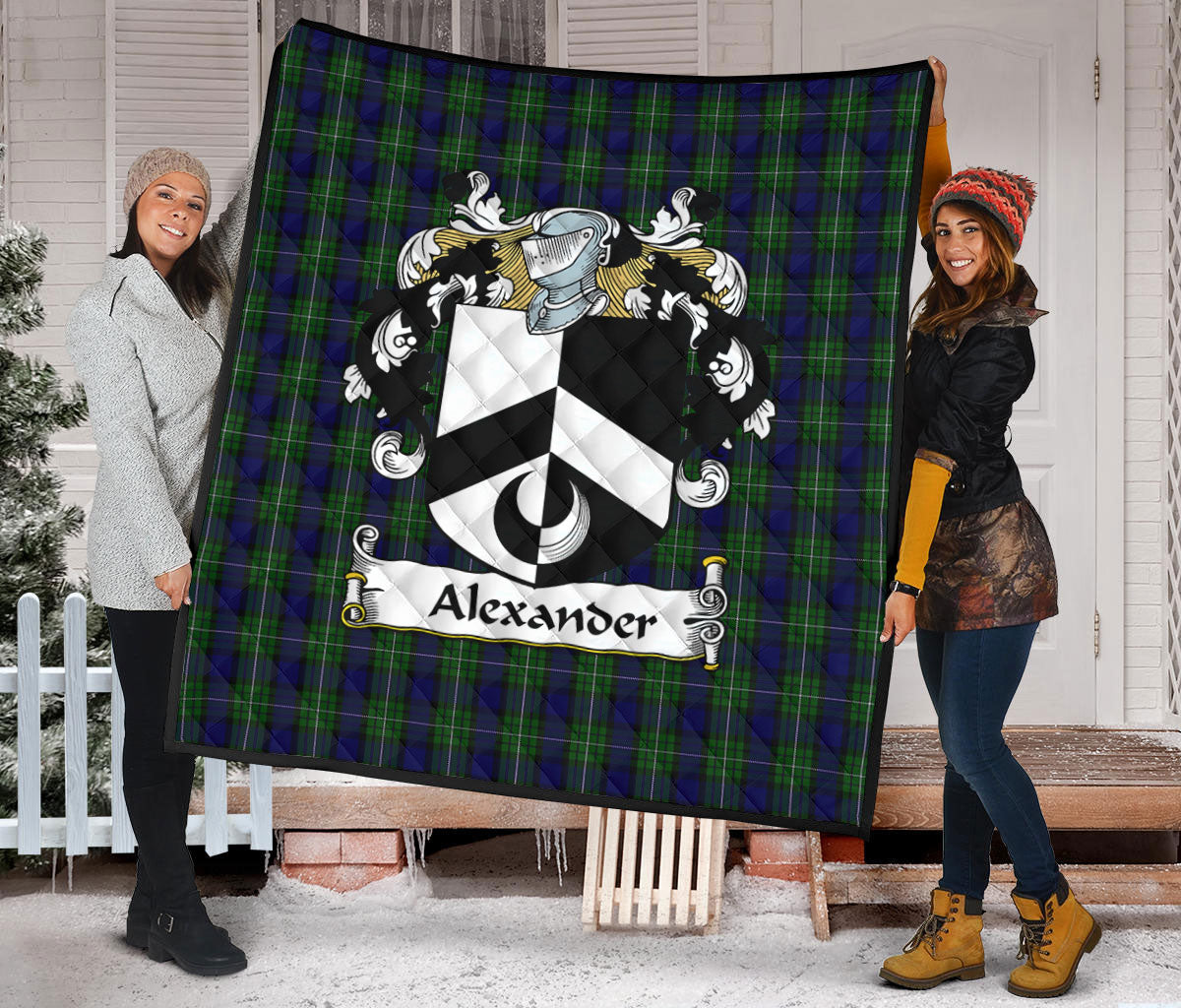 Alexander Family Tartan Crest Quilt