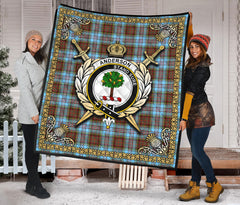 Anderson Ancient Tartan Crest Premium Quilt - Celtic Thistle Style