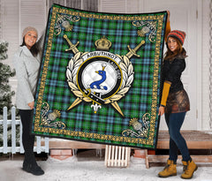 Arbuthnot Ancient Tartan Crest Premium Quilt - Celtic Thistle Style