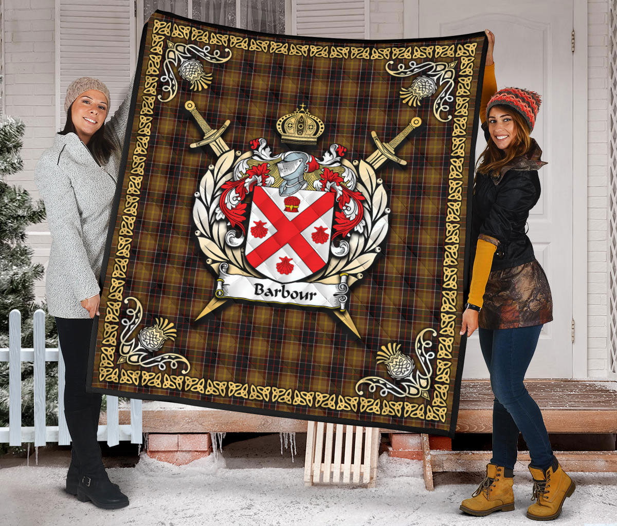 Barbour Tartan Crest Premium Quilt - Celtic Thistle Style