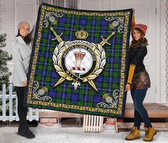 Donnachaidh Tartan Crest Premium Quilt -  Celtic Thistle Style