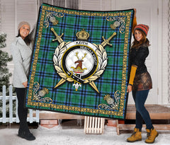 Keith Ancient Tartan Crest Premium Quilt - Celtic Thistle Style