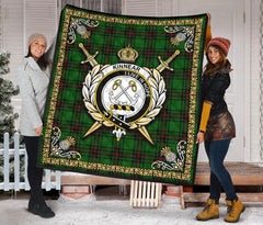 Kinnear Tartan Crest Premium Quilt - Celtic Thistle Style