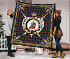 MacLennan Modern Tartan Crest Premium Quilt - Celtic Thistle Style