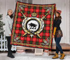 Nesbitt Modern Tartan Crest Premium Quilt - Celtic Thistle Style