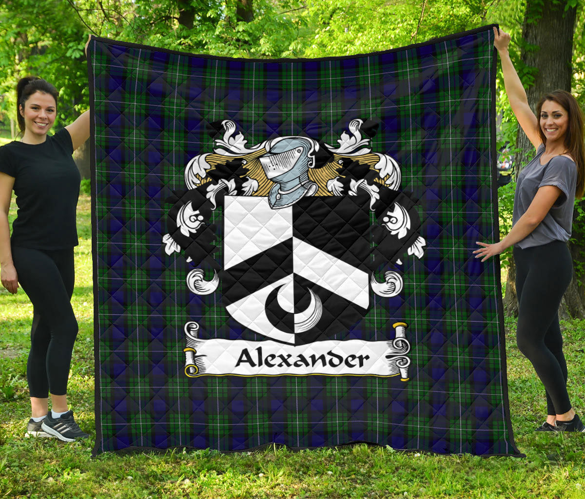 Alexander Family Tartan Crest Quilt