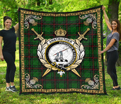 Anstruther Tartan Crest Premium Quilt - Celtic Thistle Style