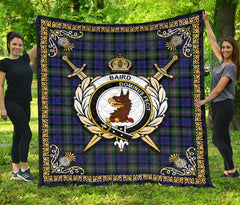 Baird Modern Tartan Crest Premium Quilt - Celtic Thistle Style