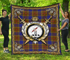 Balfour Modern Tartan Crest Premium Quilt - Celtic Thistle Style