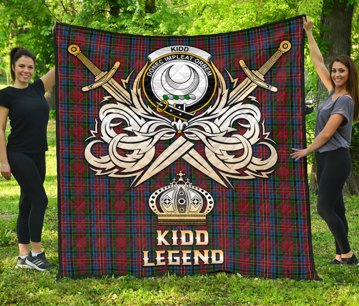 Kidd Tartan Crest Legend Gold Royal Premium Quilt