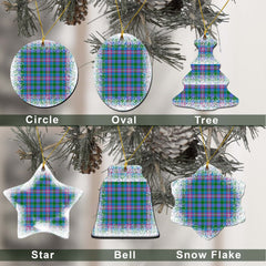 Ralston Tartan Christmas Ceramic Ornament - Snow Style