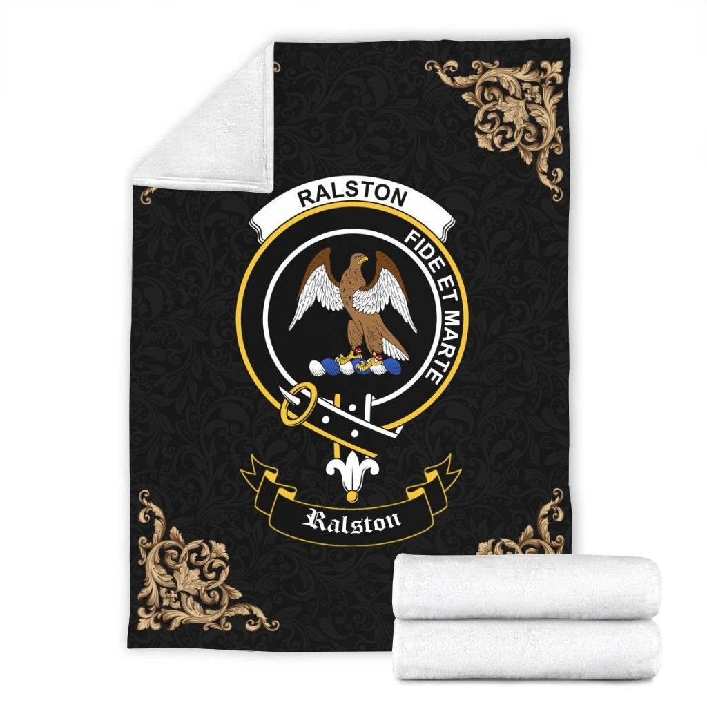 Ralston Crest Tartan Premium Blanket Black