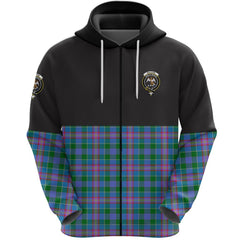 Ralston Clan Half Of Tartan Zipper Hoodie