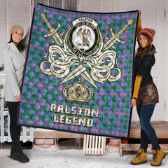 Ralston Tartan Crest Legend Gold Royal Premium Quilt