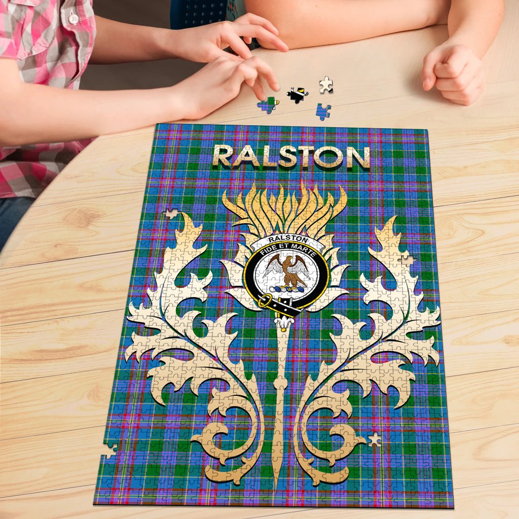 Ralston Tartan Crest Thistle Jigsaw Puzzles