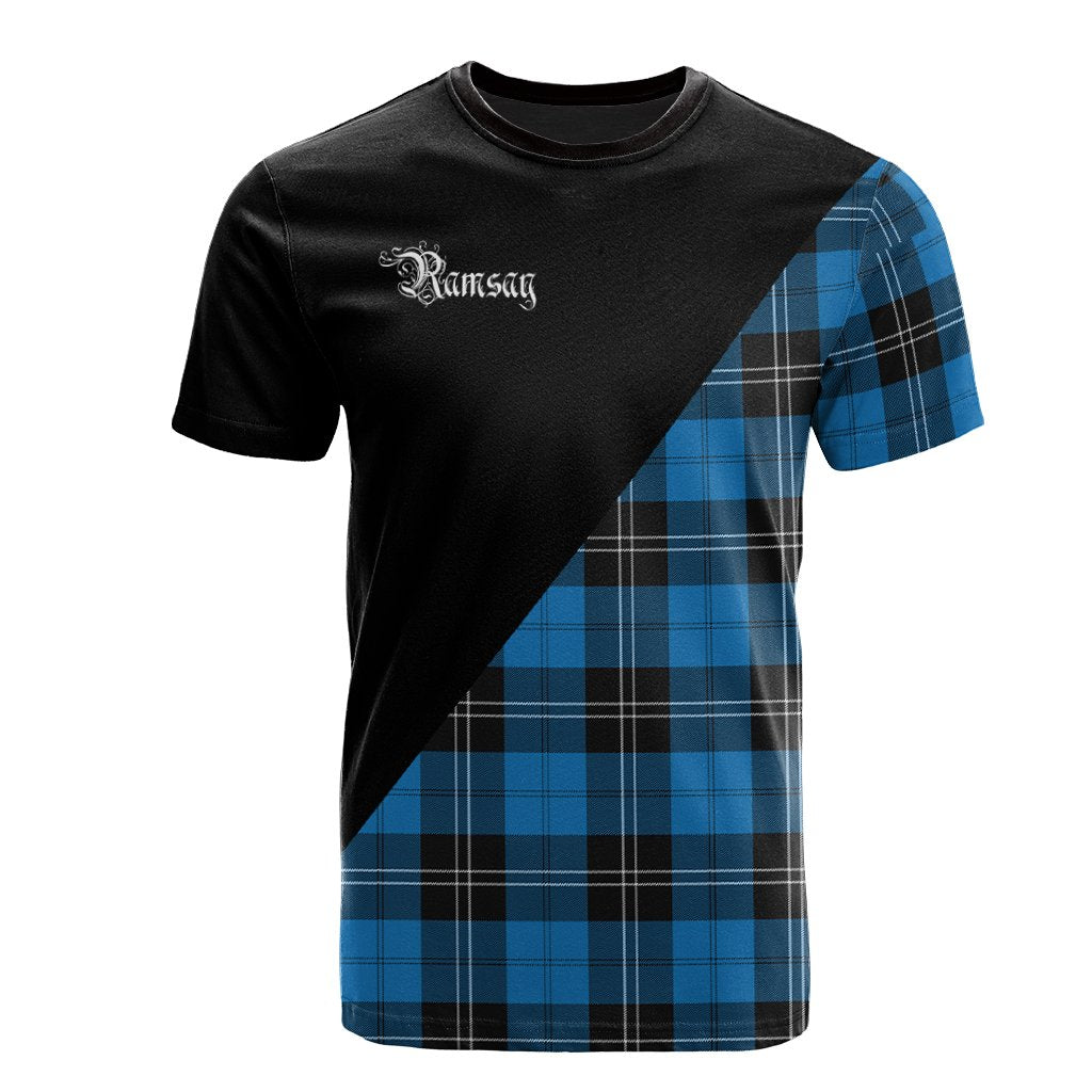 Ramsay Blue Ancient Tartan - Military T-Shirt