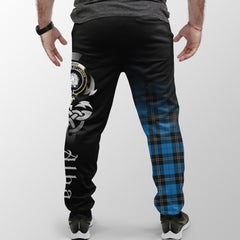 Ramsay Blue Ancient Tartan Crest Jogger Sweatpants - Alba Celtic Style