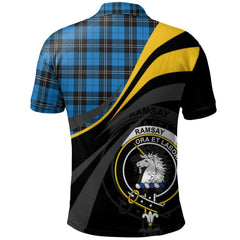 Ramsay Blue Ancient Tartan Polo Shirt - Royal Coat Of Arms Style