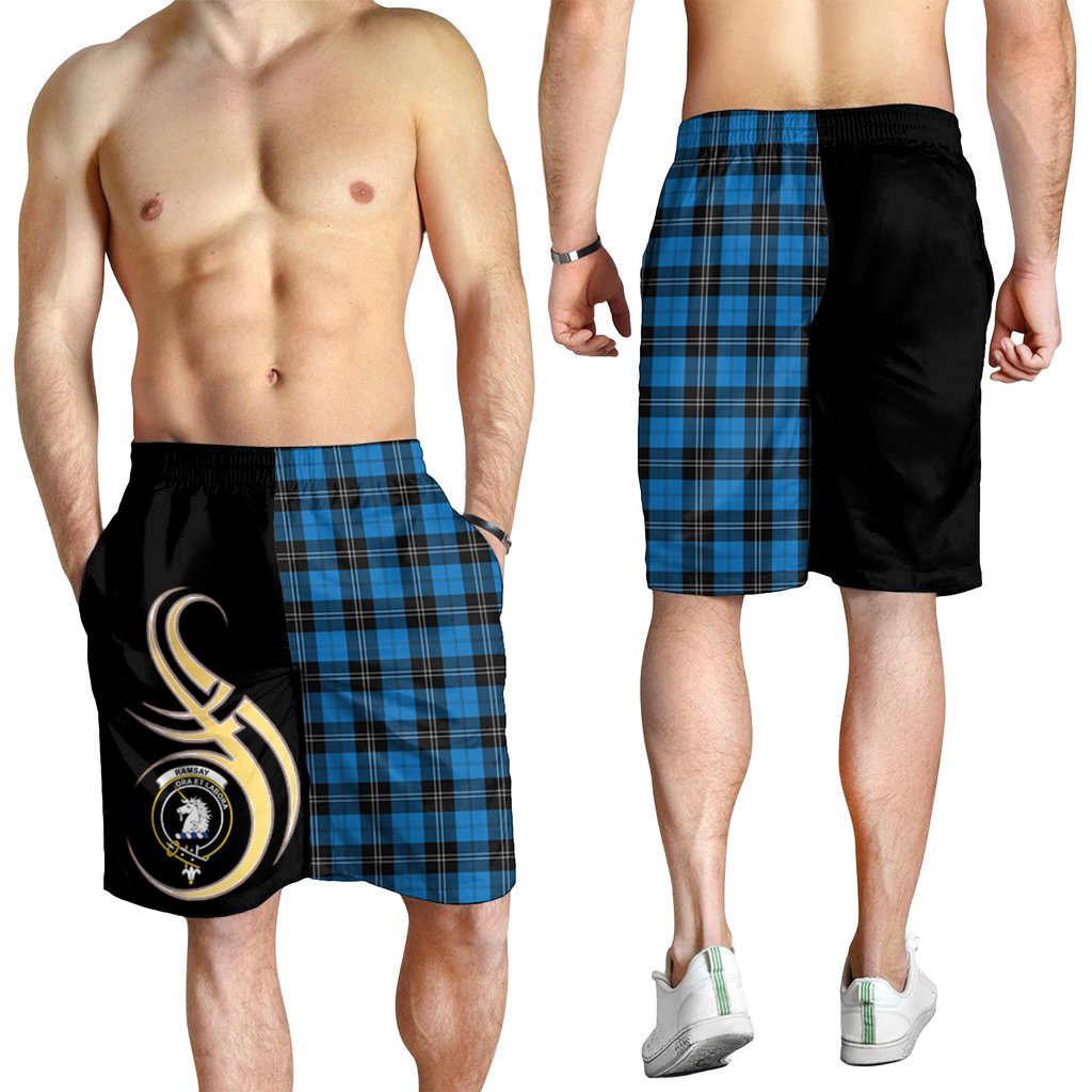 Ramsay Blue Ancient Tartan Crest Men's Short PM8