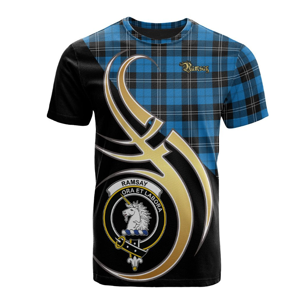 Ramsay Blue Ancient Tartan T-shirt - Believe In Me Style