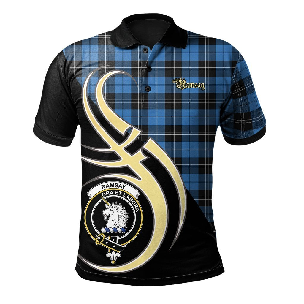 Ramsay Blue Ancient Tartan Polo Shirt - Believe In Me Style