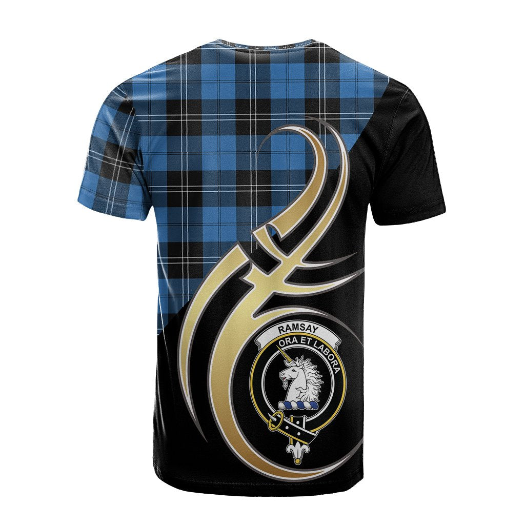 Ramsay Blue Ancient Tartan T-shirt - Believe In Me Style