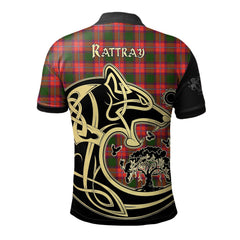 Rattray Modern Tartan Polo Shirt Viking Wolf
