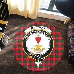 Rattray Modern Tartan Crest Round Rug