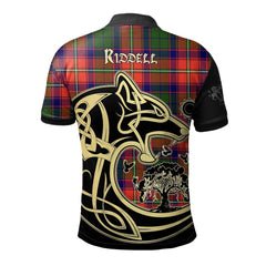 Riddell Tartan Polo Shirt Viking Wolf