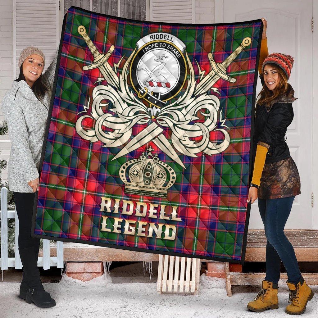 Riddell Tartan Crest Legend Gold Royal Premium Quilt