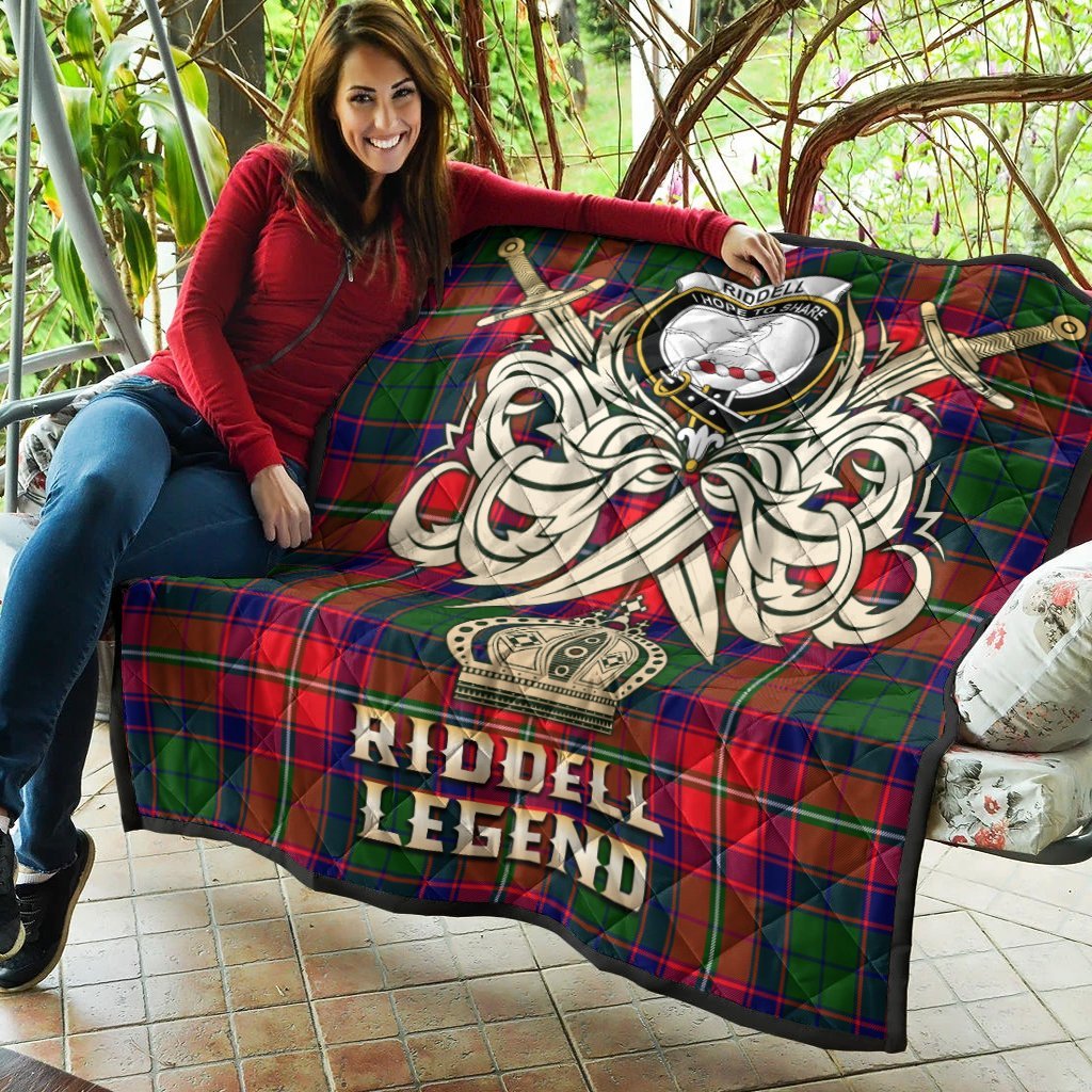 Riddell Tartan Crest Legend Gold Royal Premium Quilt