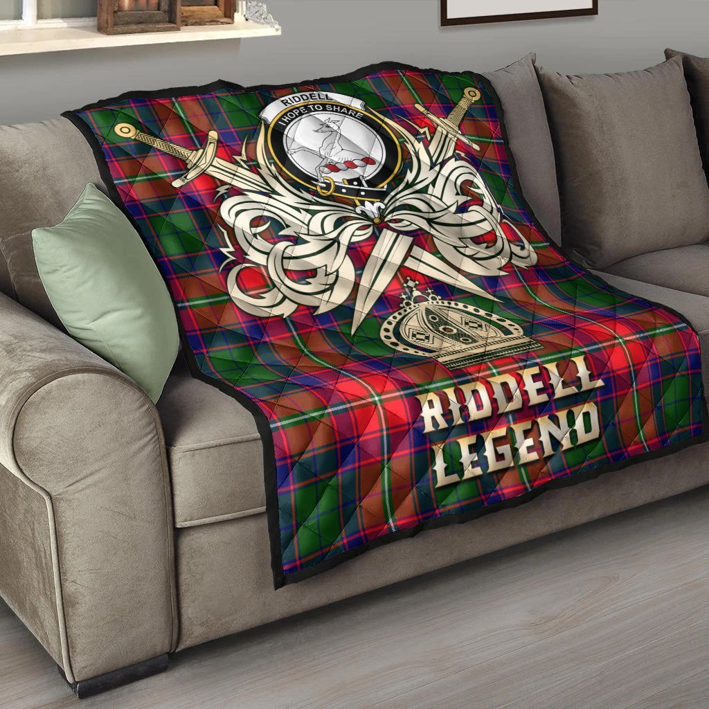 Riddell Tartan Crest Legend Gold Royal Premium Quilt