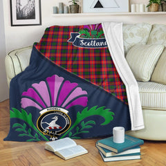 Riddell Tartan Crest Premium Blanket - Thistle Style