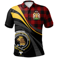 Rob Roy Macgregor Tartan Polo Shirt - Royal Coat Of Arms Style