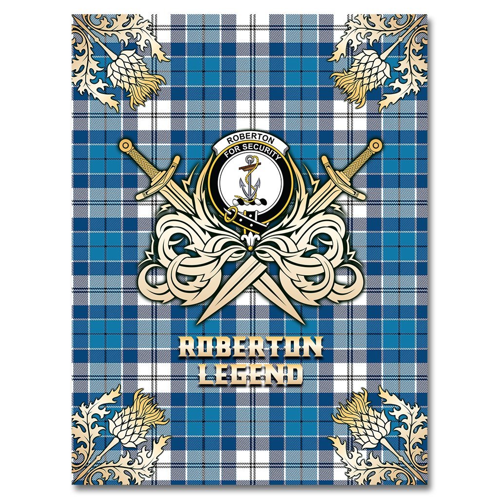 Roberton Tartan Gold Courage Symbol Blanket