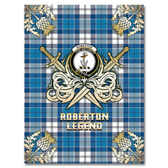 Roberton Tartan Gold Courage Symbol Blanket