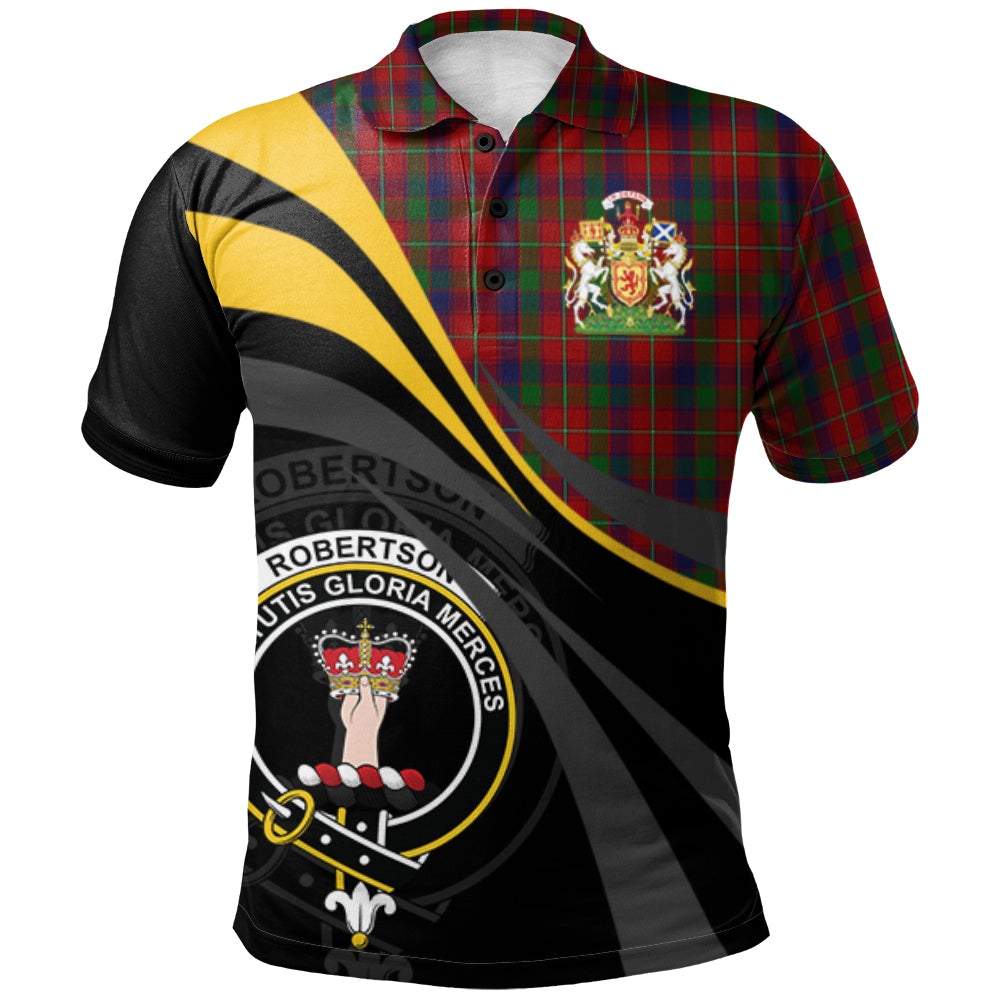 Robertson 03 Tartan Polo Shirt - Royal Coat Of Arms Style