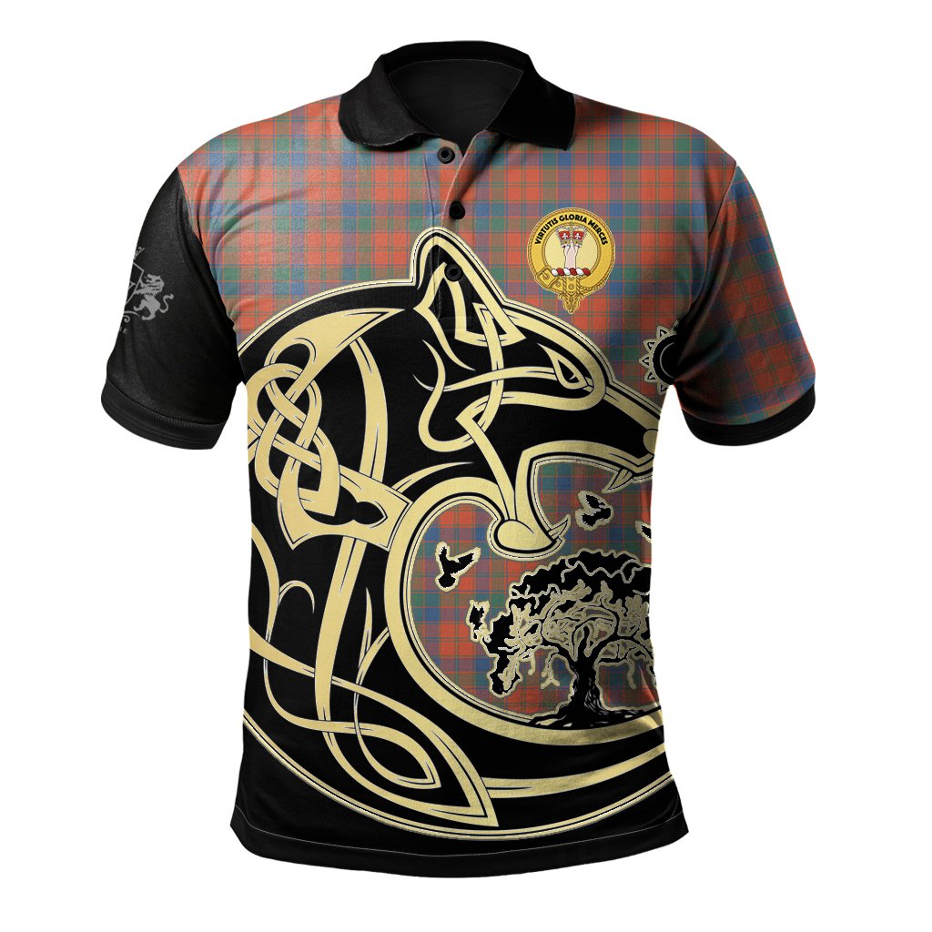 Robertson Ancient Tartan Polo Shirt Viking Wolf