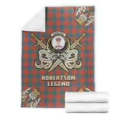 Robertson Ancient Tartan Gold Courage Symbol Blanket