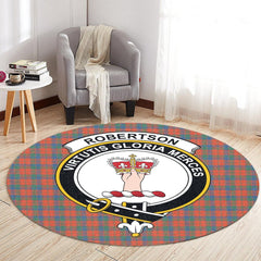 Robertson Ancient Tartan Crest Round Rug