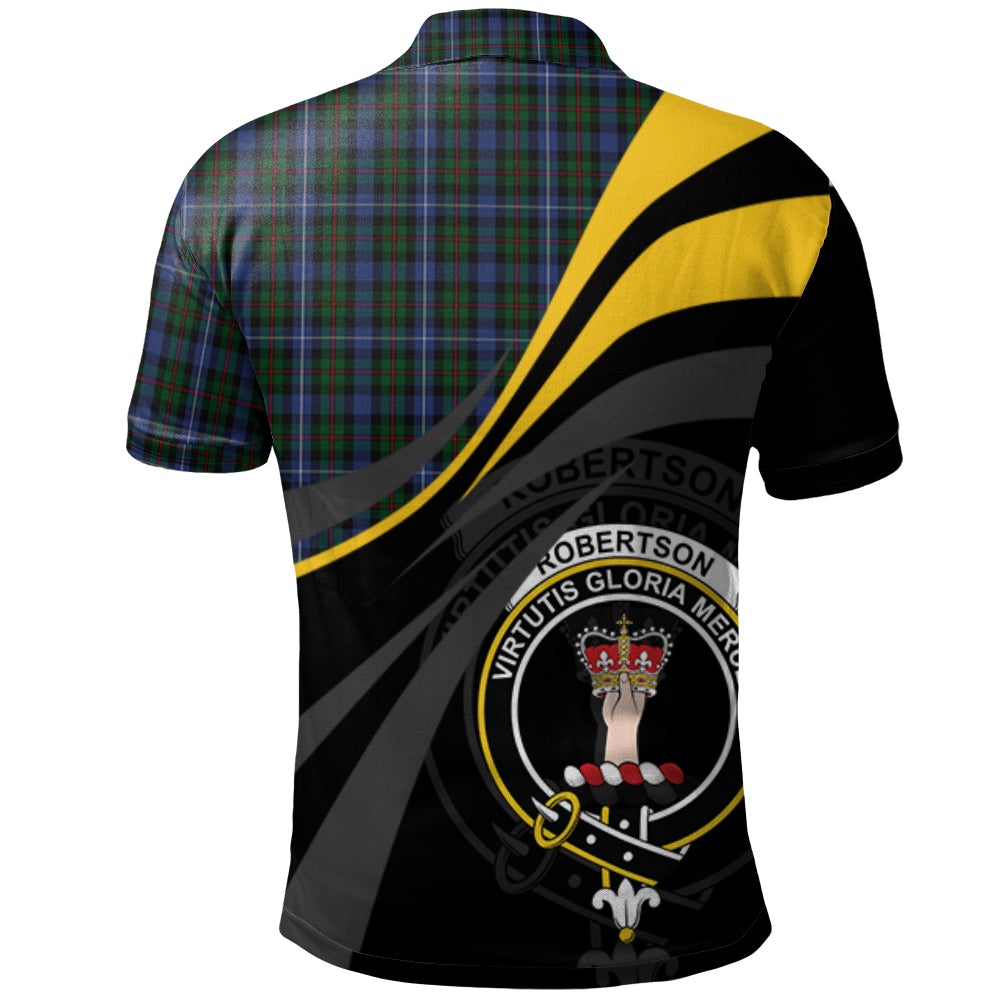 Robertson Hunting 02 Tartan Polo Shirt - Royal Coat Of Arms Style