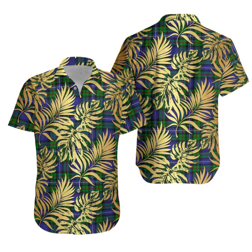 Robertson Hunting Modern Tartan Vintage Leaves Hawaiian Shirt