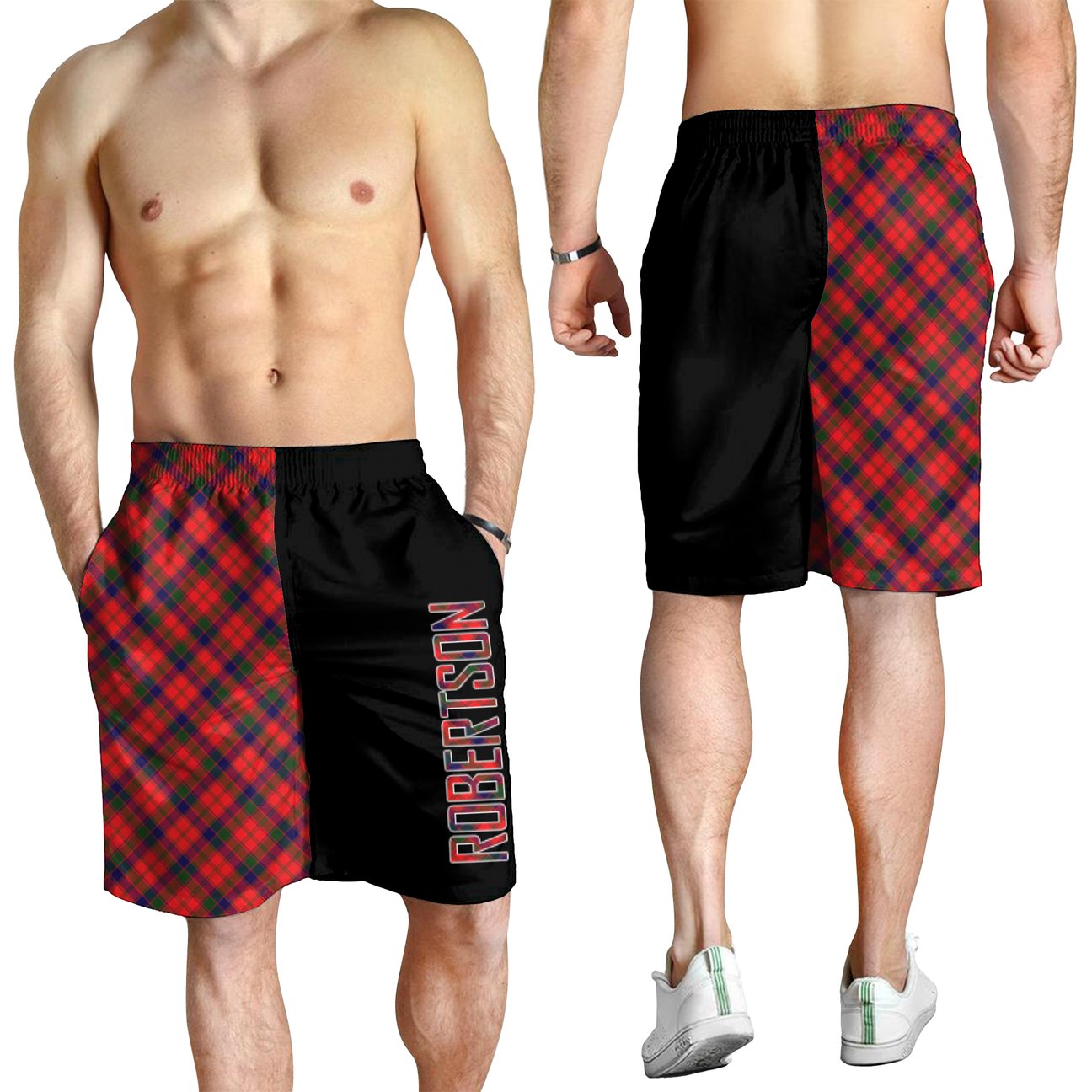 Robertson Modern Tartan Crest Men's Short - Cross Style