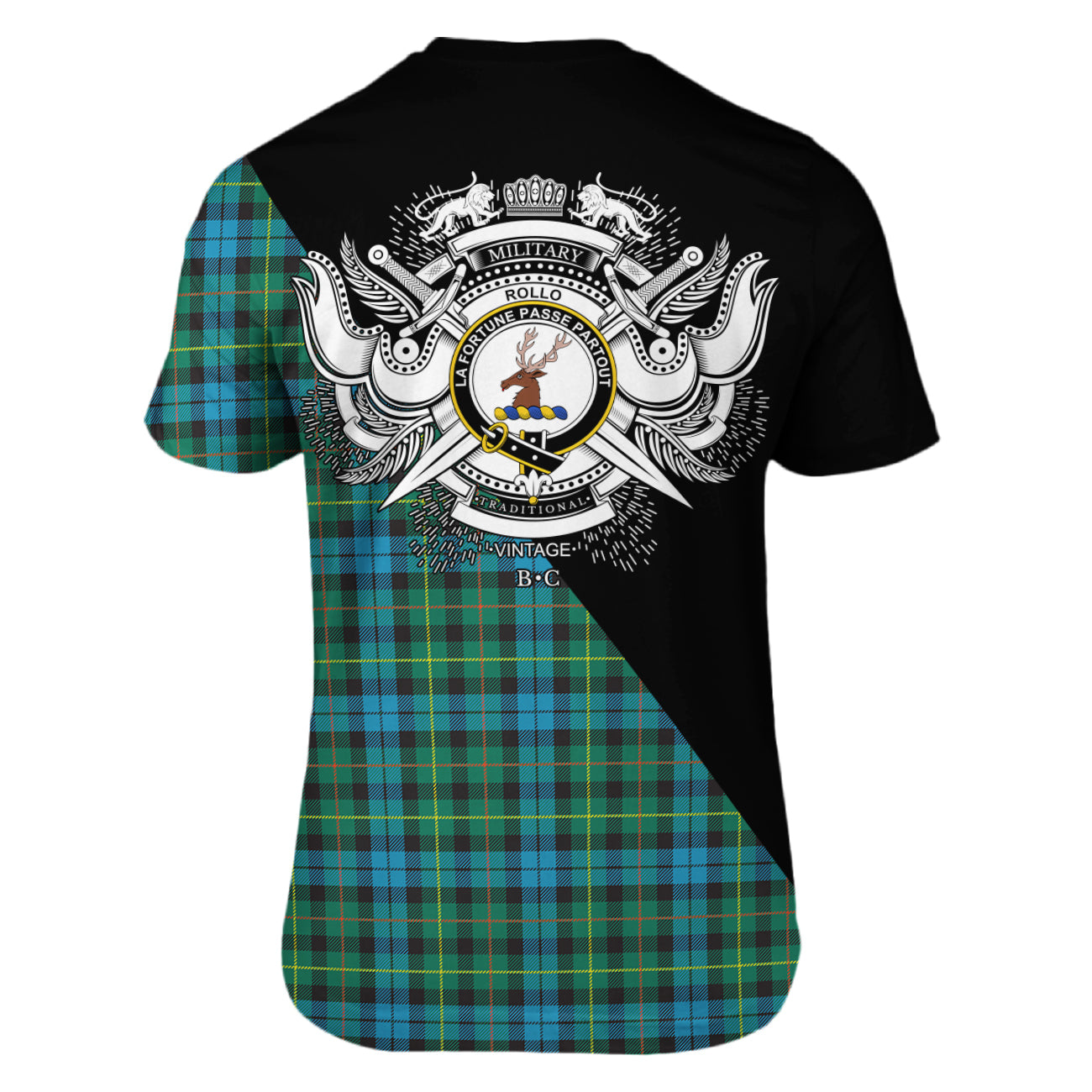 Rollo Ancient Tartan - Military T-Shirt