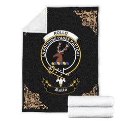 Rollo Crest Tartan Premium Blanket Black