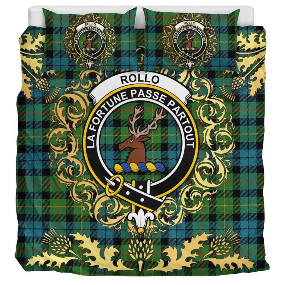 Rollo Ancient Tartan Crest Bedding Set - Golden Thistle Style