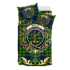 Rollo Modern Tartan Crest Bedding Set - Golden Thistle Style