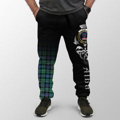 Rose Hunting Ancient Tartan Crest Jogger Sweatpants - Alba Celtic Style